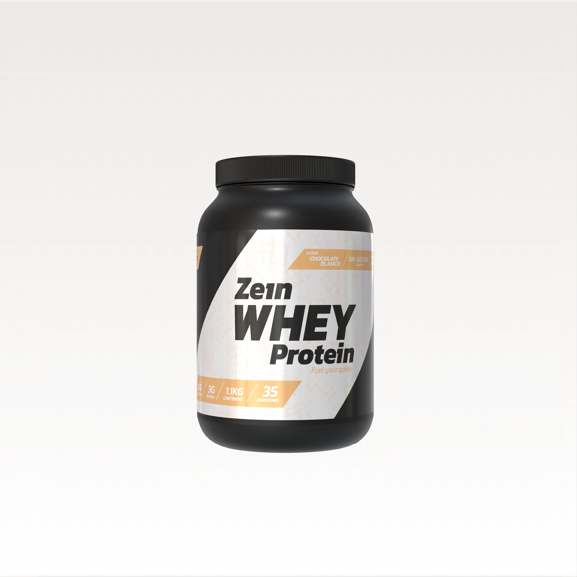 PROTEINA WHEY 1,1KG 35 PORCIONES CHOCOLATE BLANCO - ZEIN - 1