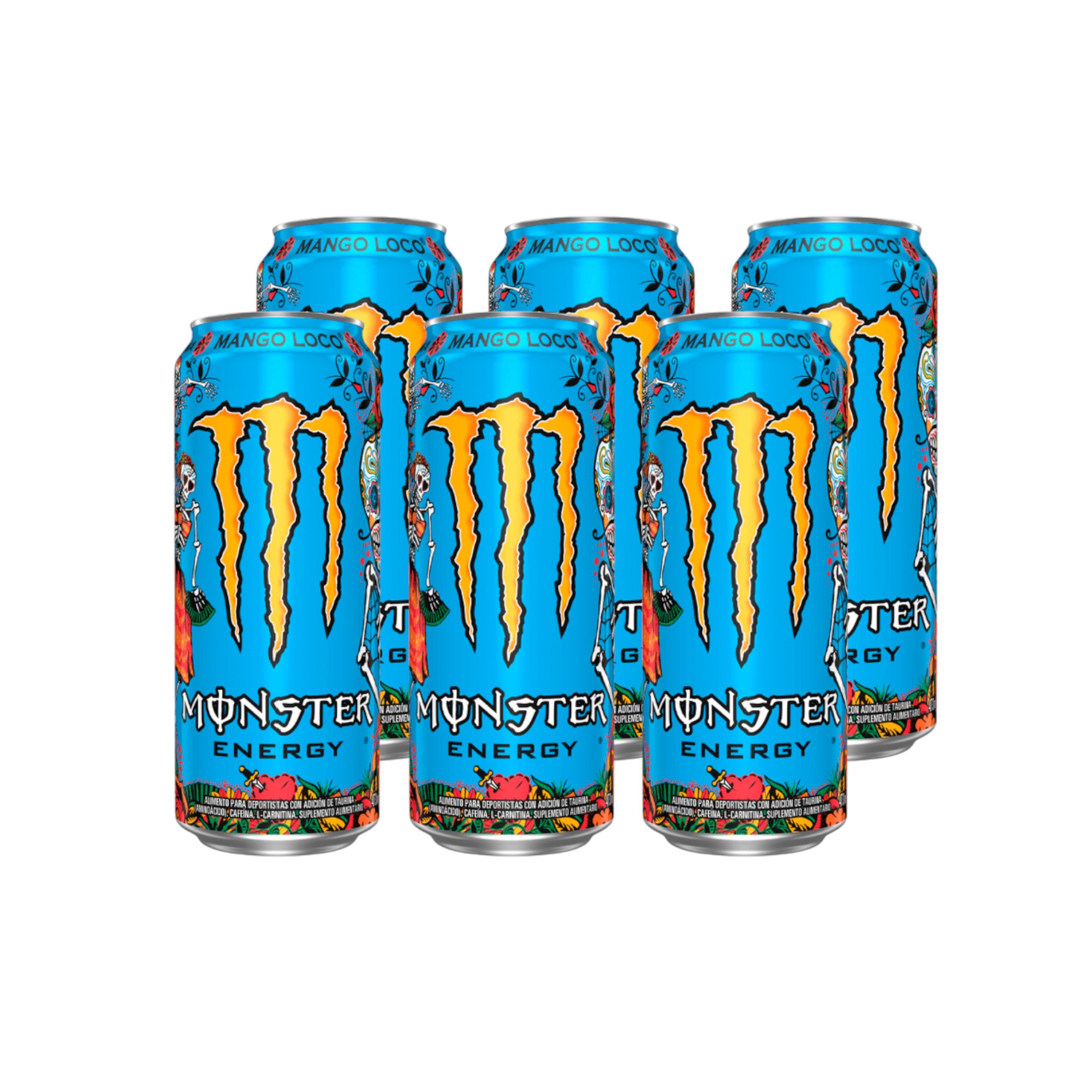 PACK X6 ENERGETICA MANGO LOCO 473ML - MONSTER ENERGY - 1