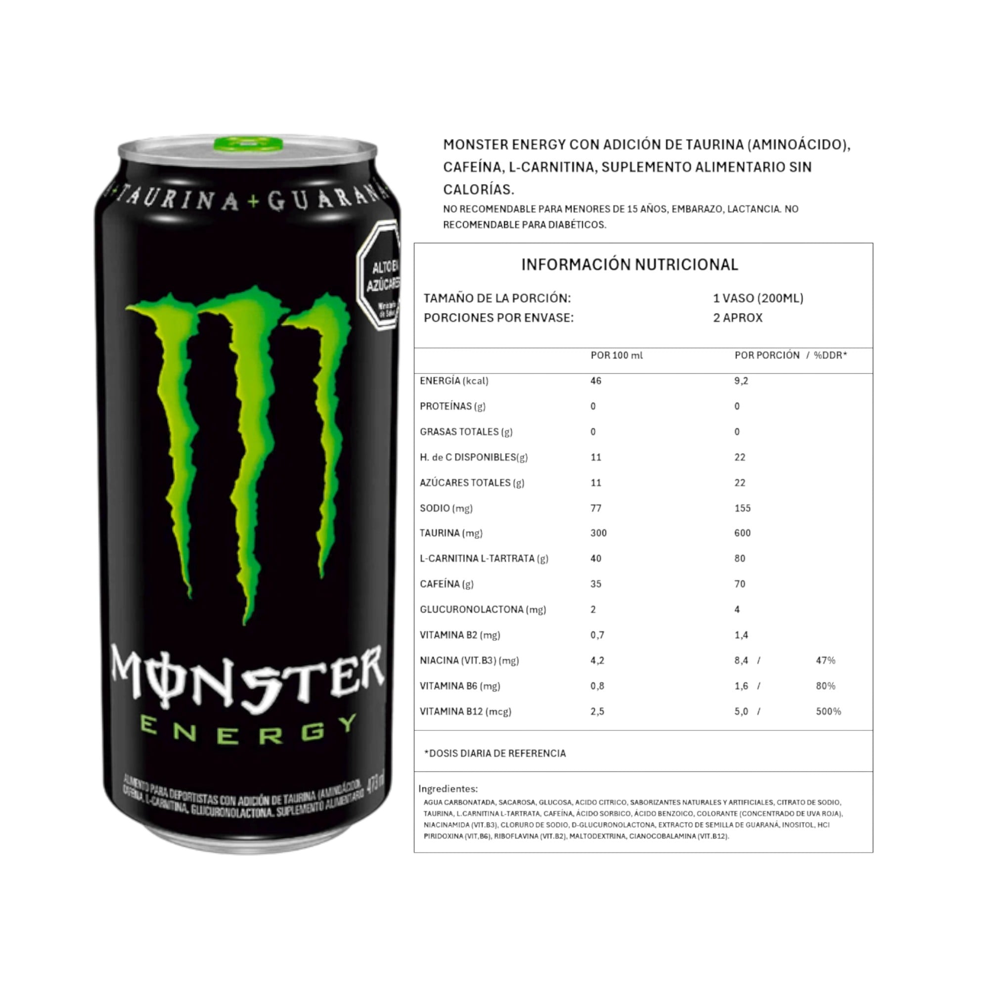 PACK X6 ENERGETICA  ORIGINAL 473ML - MONSTER ENERGY - MONSTER ENERGY - 2