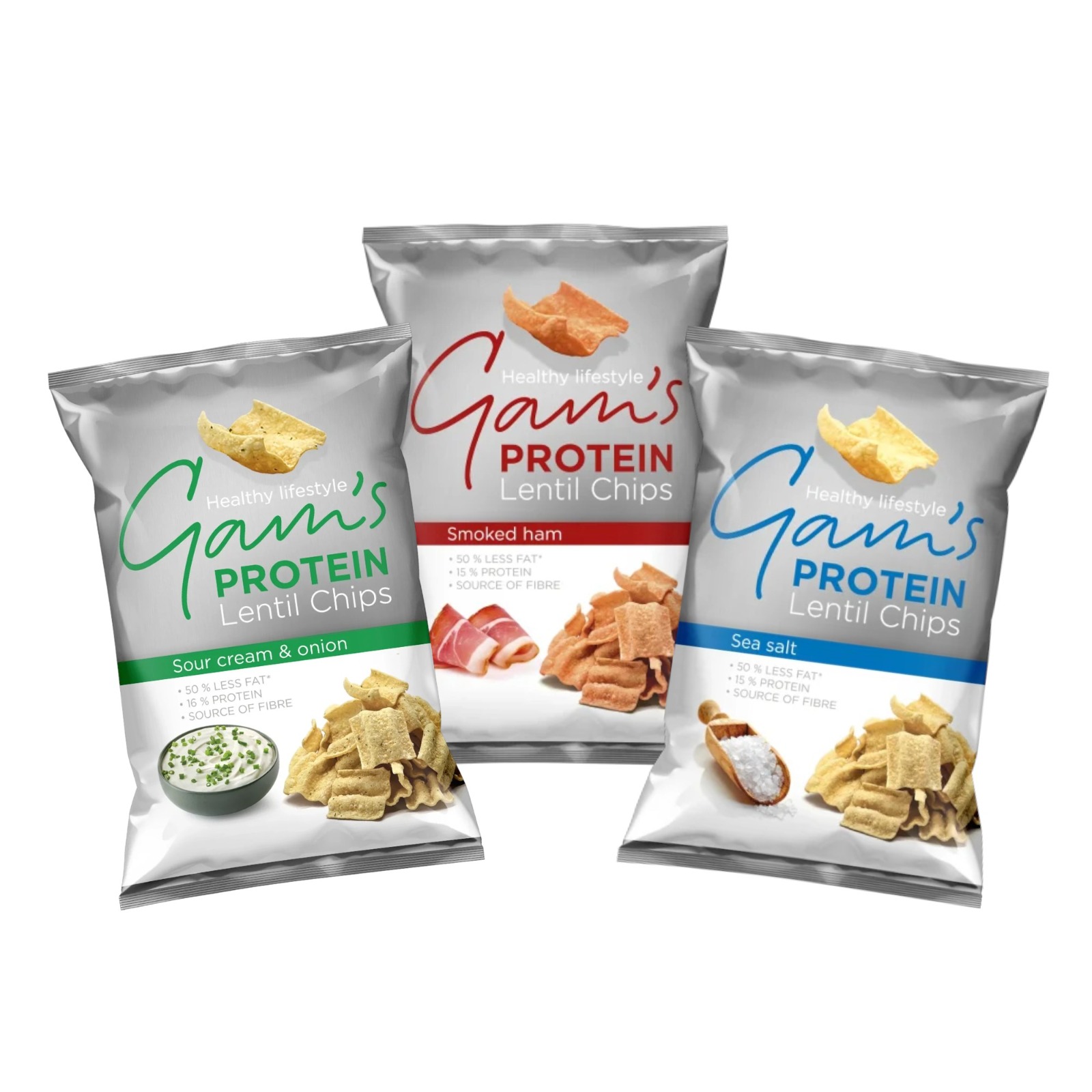 PACK 3 SABORES CHIPS DE PROTEINA 65GRS - GAM'S - 1