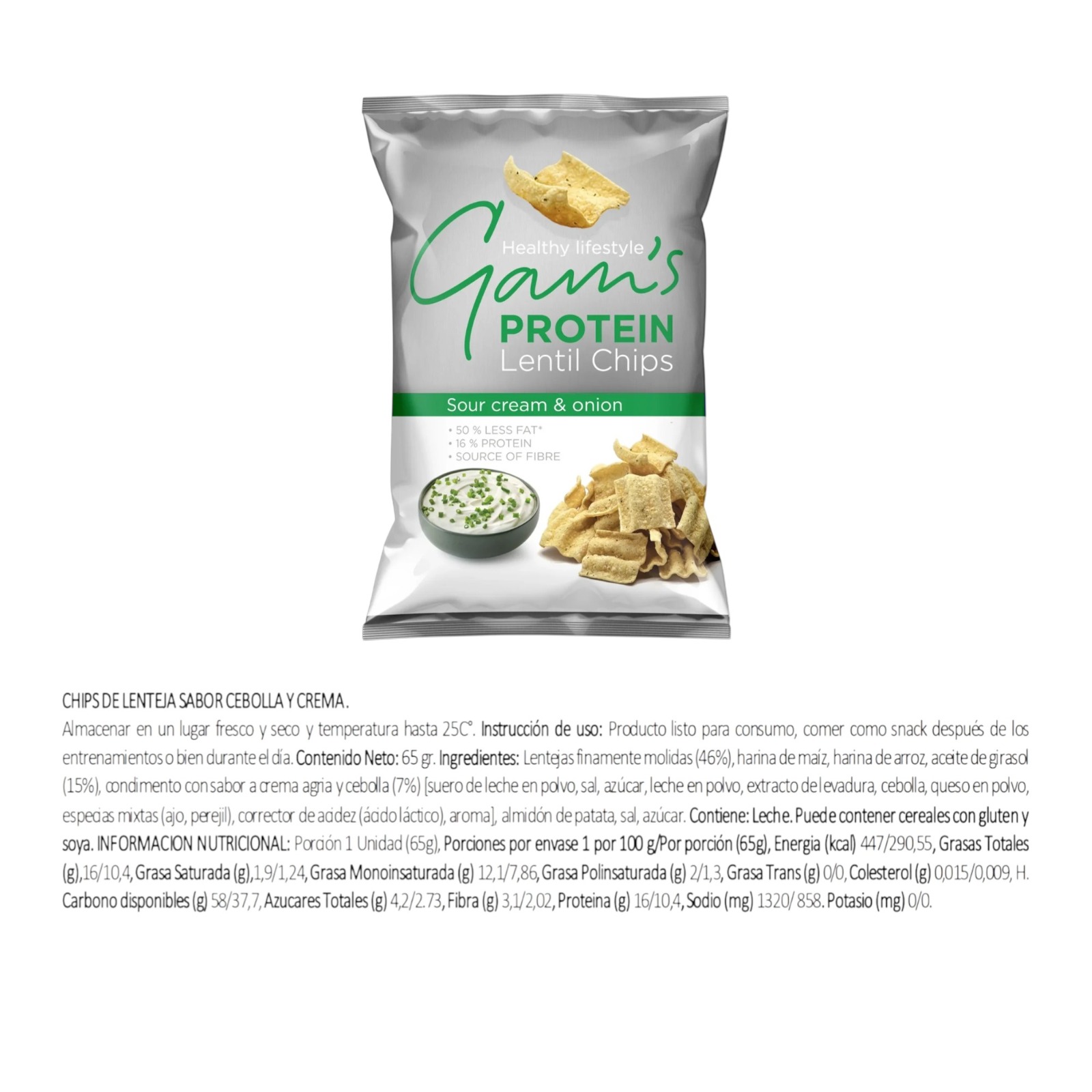 PACK 3 SABORES CHIPS DE PROTEINA 65GRS - GAM'S - 4