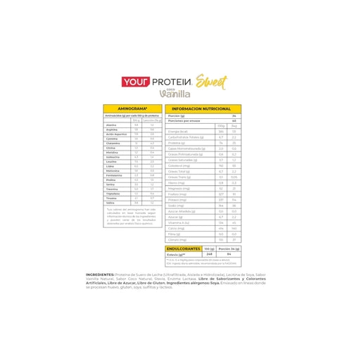 PROTEINA WHEY COCO VAINILLA 2.8LB (1.28KG) - YOUR PROTEIN - 2