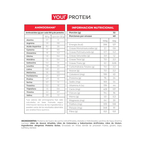 PROTEINA WHEY SIN SABOR 2.8LB - YOUR PROTEIN - 2