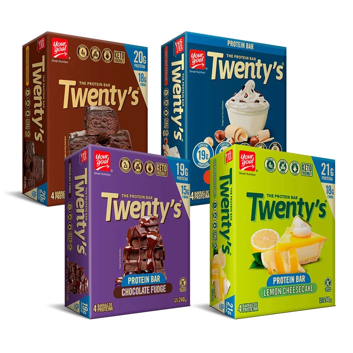 PACK 16 BARRAS TWENTYS 4 SABORES C/U -YOUR GOAL - 1