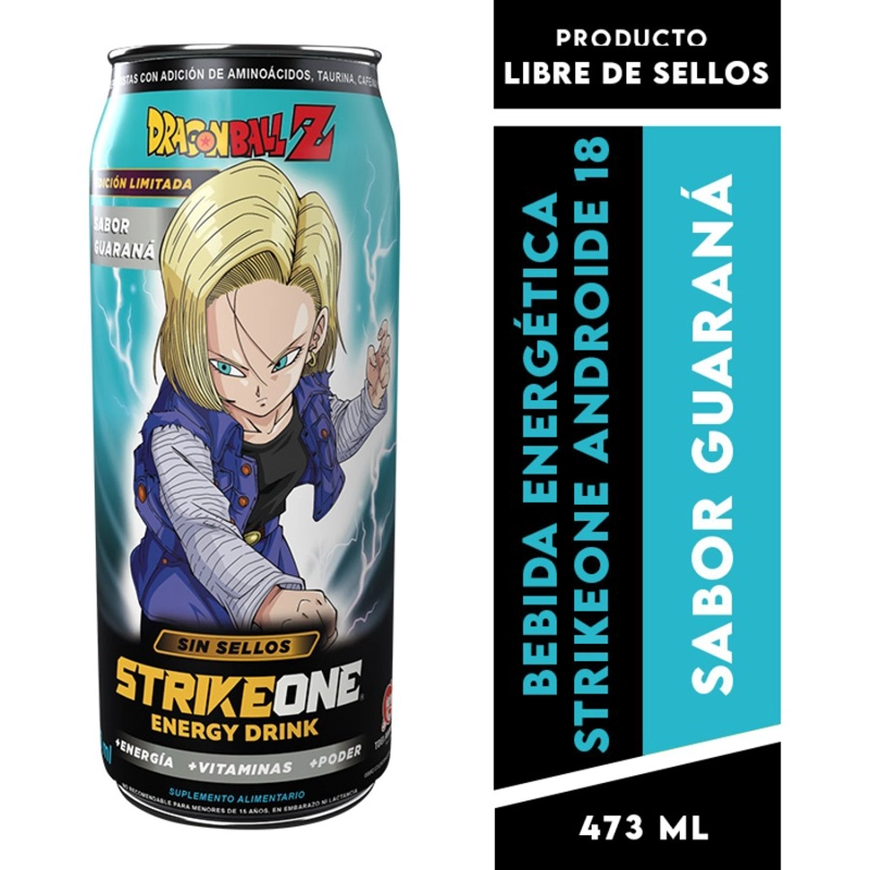 ENERGETICA STRIKE ONE ENERGY DRINK DRAGON BALL GUARANA / ANDROIDE 18 - STRIKEONE - 1