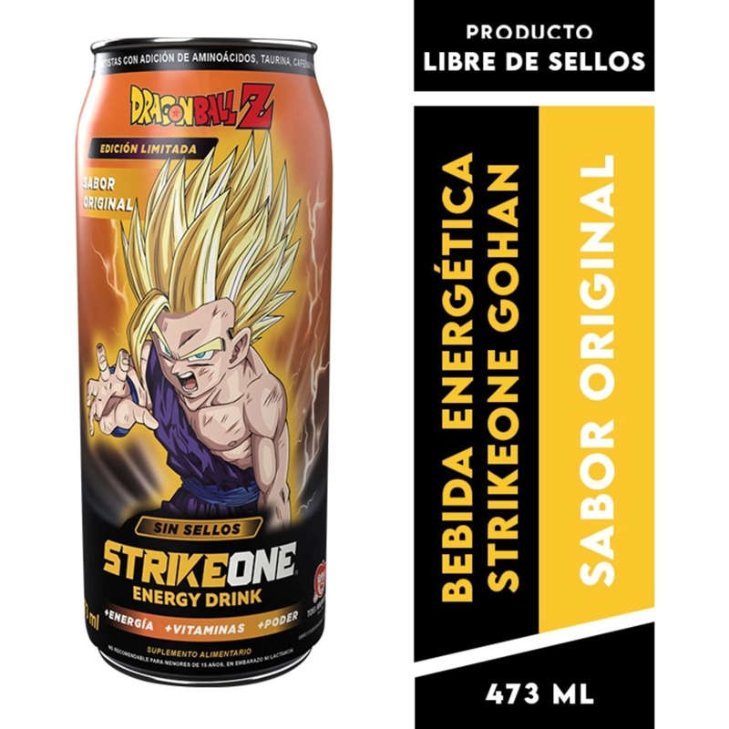 ENERGETICA STRIKE ONE ENERGY DRINK DRAGON BALL ORIGINAL / GOHAN - STRIKEONE - 1