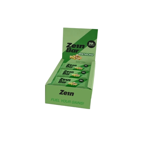 BOX 12 BARRAS DE PROTEINA ZEIN BAR PISTACHO 100GR - ZEIN - 1