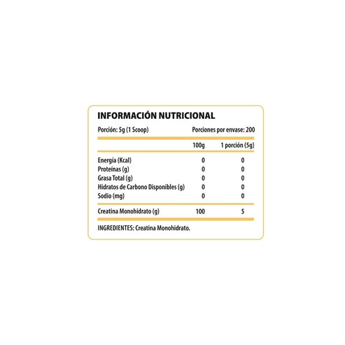 CREATINA MONOHIDRATADA 1KG SIN SABOR - PULSE NUTRITION - 2