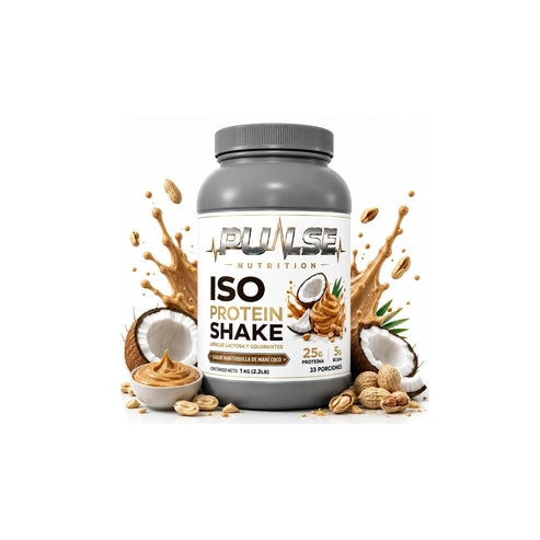 PROTEINA ISO SHAKE 2.2LB 33 SERVICIOS MANTEQUILLA DE MANI COCO- PULSE NUTRITION - 1