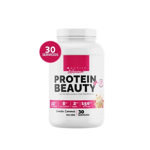 PROTEINA BEAUTY 30 SV 870GR - VAINILLA CARAMEL - 4ACTIVE - 1