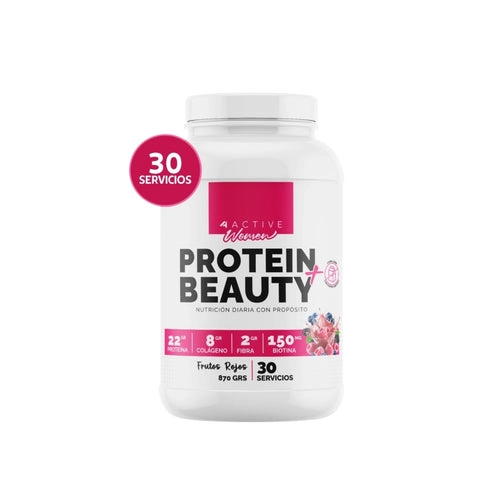PROTEINA BEAUTY 30 SV 870GR - FRUTOS ROJOS - 4ACTIVE - 1