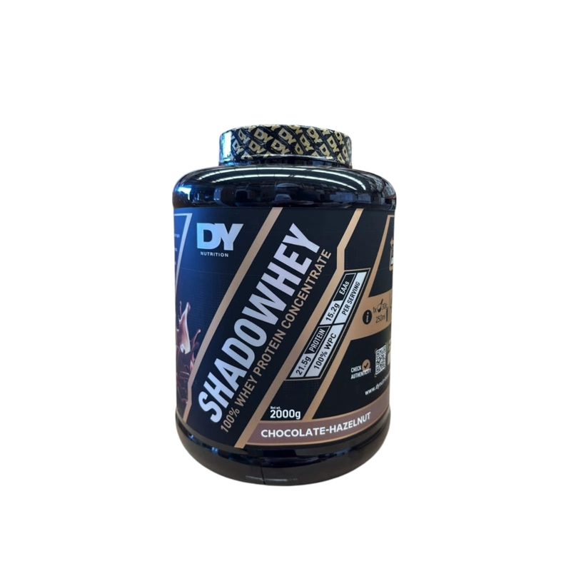 PROTEINA SHADOWHEY 100% WHEY CONCENTRATE 2KG 66SV CHOCOLATE HAZELNUT - DY NUTRITION - 1