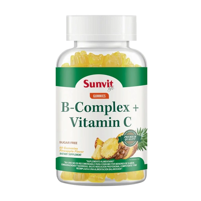 B-COMPLEX + VITAMINA C 60 GOMITAS PIÑA -SUNVIT - 1