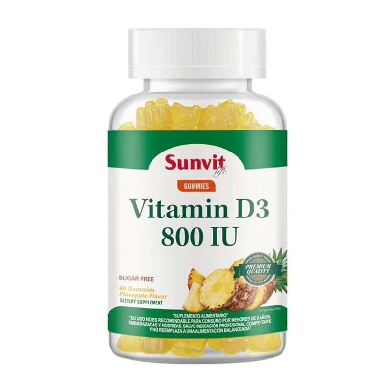 VITAMINA D3 800IU 60 GOMITAS PIÑA -SUNVIT - 1