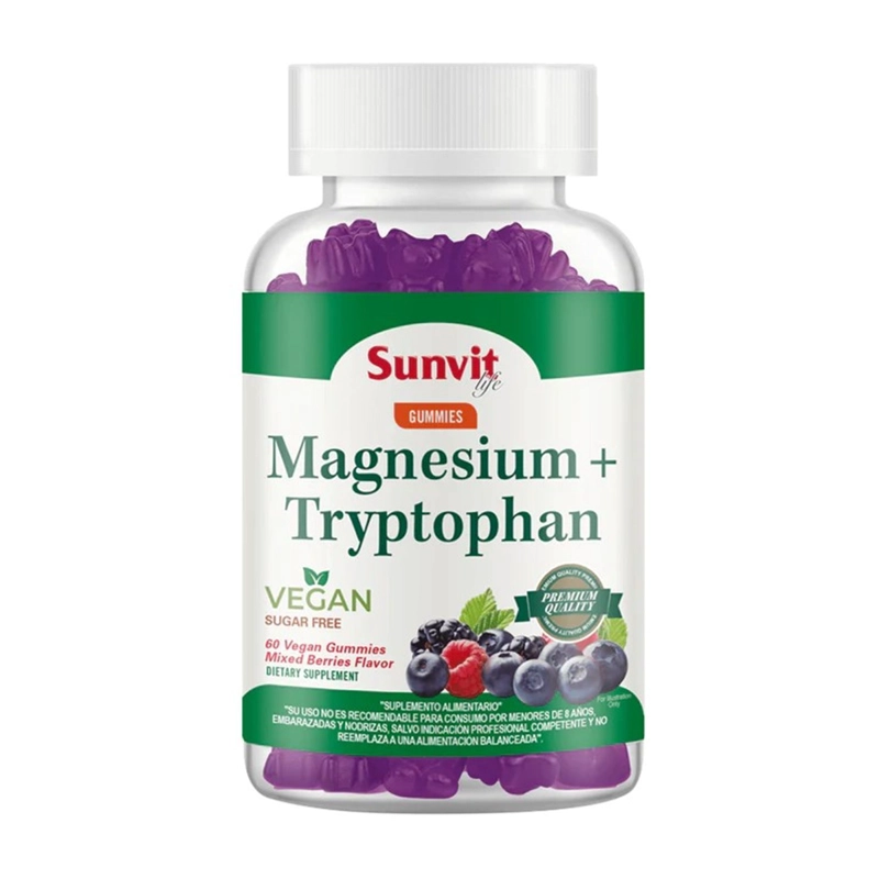 MAGNESIO + TRIPTOFANO 6O GOMITAS VEGANAS MIX BERRIES -SUNVIT - 1