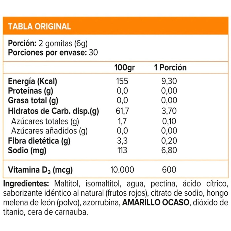 MELENA DE LEON 60 GOMITAS VEGANAS MIX BERRIES -SUNVIT - 2