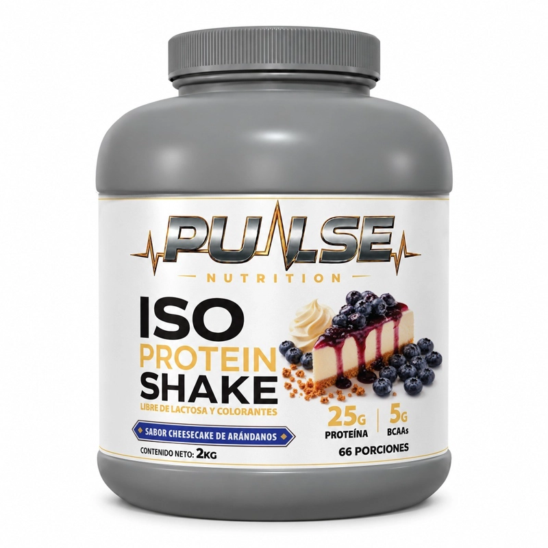 PROTEINA ISO SHAKE 2KG 66 SERVICIOS CHEESECAKE DE ARANDANOS - PULSE NUTRITION - 1