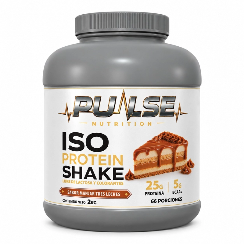 PROTEINA ISO SHAKE 2KG 66 SERVICIOS MANJAR TRES LECHES - PULSE NUTRITION - 1
