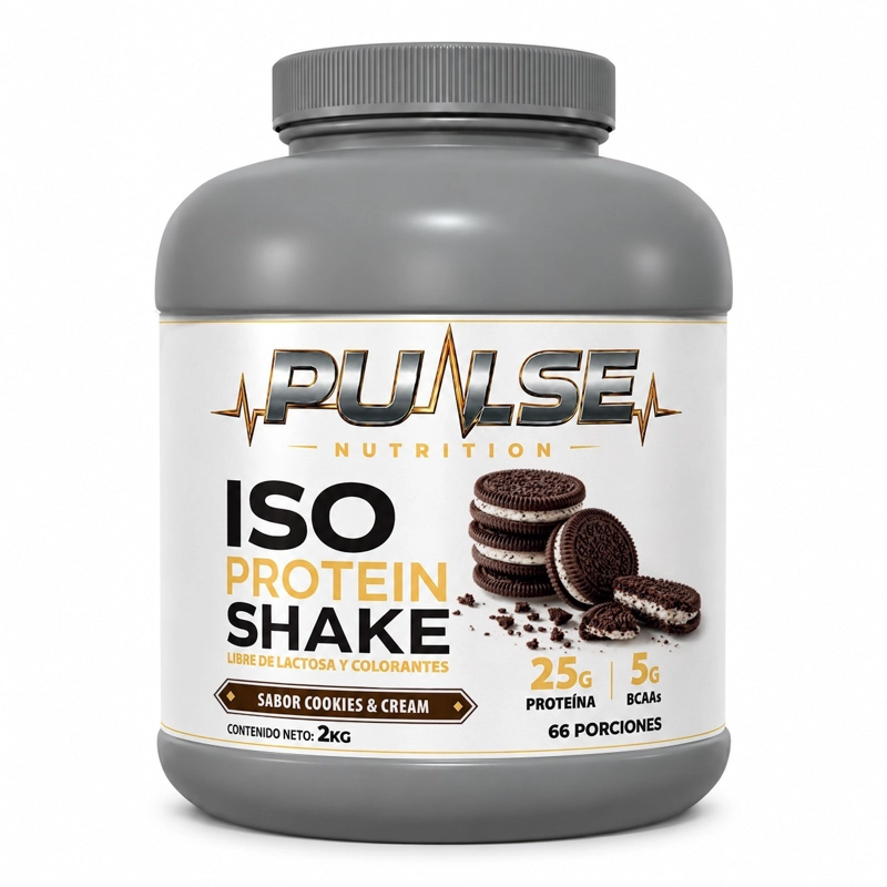 PROTEINA ISO SHAKE 2.KG 66 SERVICIOS COOKIES AND CREAM - PULSE NUTRITION - 1