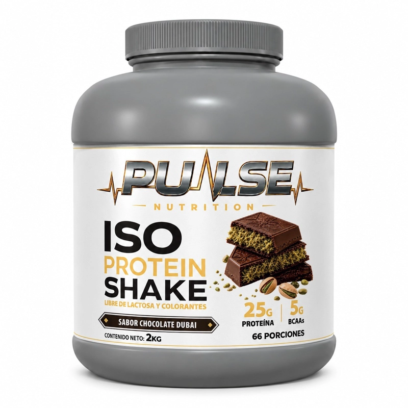 PROTEINA ISO SHAKE 2KG 66 SERVICIOS CHOCOLATE DUBAI - PULSE NUTRITION - 1