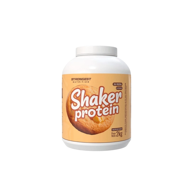PROTEINA SHAKER 2KG 60SERV GALLETAS DE PLATANO - STRONGEST - 1