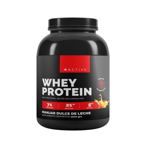 PROTEINA WHEY 71SV 2000GR MANJAR DULCE DE LECHE- 4ACTIVE - 1