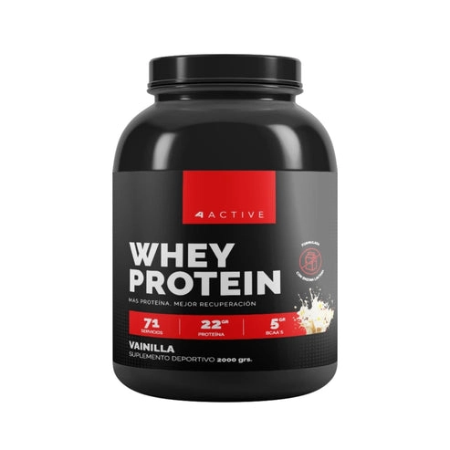 PROTEINA WHEY 71SV 2000GR VAINILLA- 4ACTIVE - 1