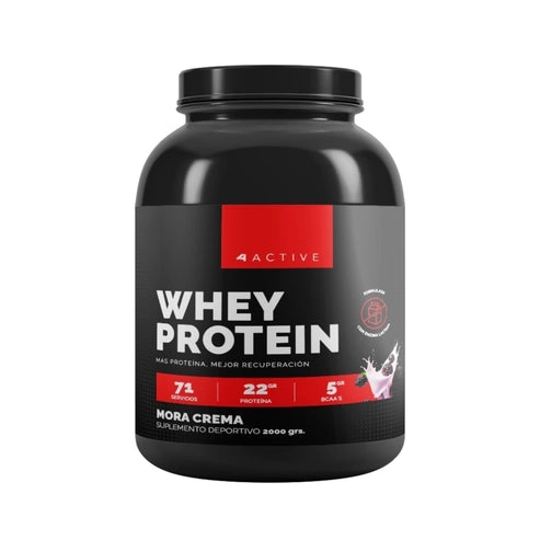 PROTEINA WHEY 71SV 2000GR MORA CREMA- 4ACTIVE - 1