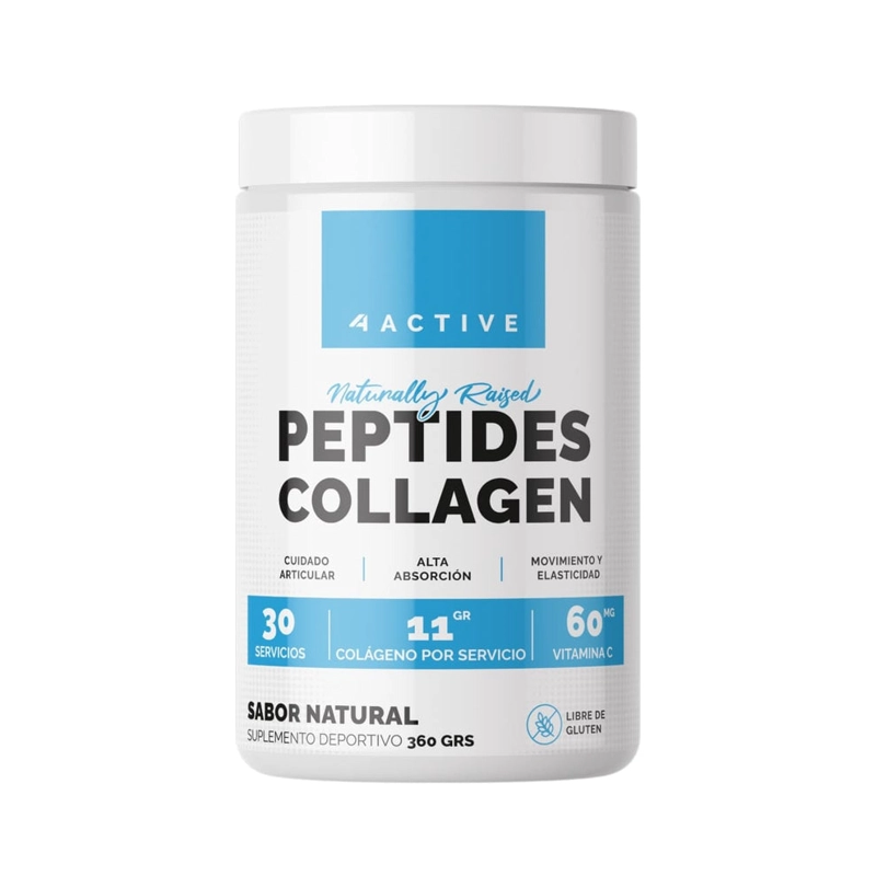 PEPTIDOS DE COLAGENO 360GR NATURAL- 4ACTIVE - 1