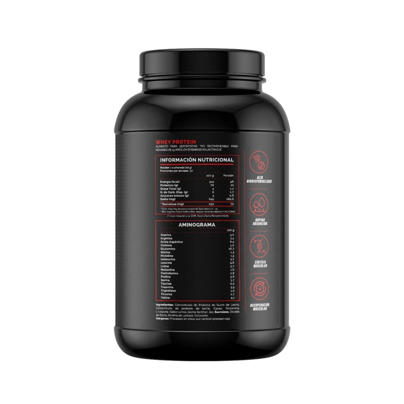 PROTEINA WHEY 30SV 840GR CHOCOLATE SUIZO - 4ACTIVE - 2