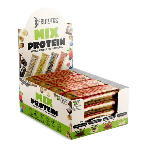 BOX 16 BARRAS DE PROTEINA VEGANA MIX PROTEIN - FRUTOTOS - 1
