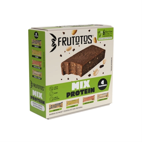BOX 6 BARRAS DE PROTEINA VEGANA MIX PROTEIN - FRUTOTOS - 1