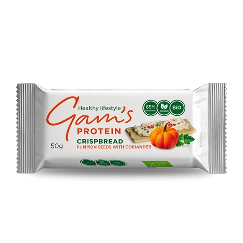 GALLETA CRUJIENTE SALADA 50GR SEMILLA DE ZAPALLO Y CILANTRO - GAM'S - 1
