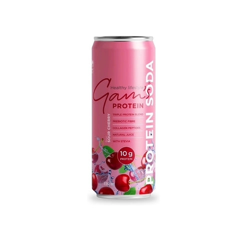 PROTEIN SODA 330ML SOUR CHERRY - GAM'S - 1