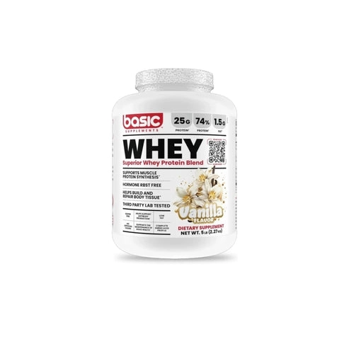 PROTEINA WHEY 5LBS 64 SERVICIOS VAINILLA - BASIC - 1