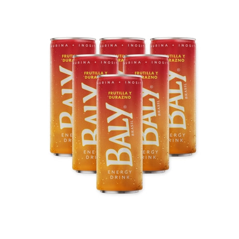 PACK 6 ENERGETICAS BALY FRUTILLA Y DURAZNO 250ML- BALY - 1