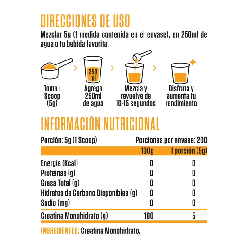 CREATINA MONOHIDRATADA 1KG SIN SABOR - SPORTNUTRISHOP - 2