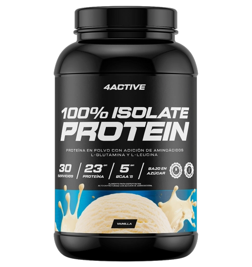 PROTEINA 100% ISOLATE 840GR 30 SERVICIOS VAINILLA - 4ACTIVE - 1