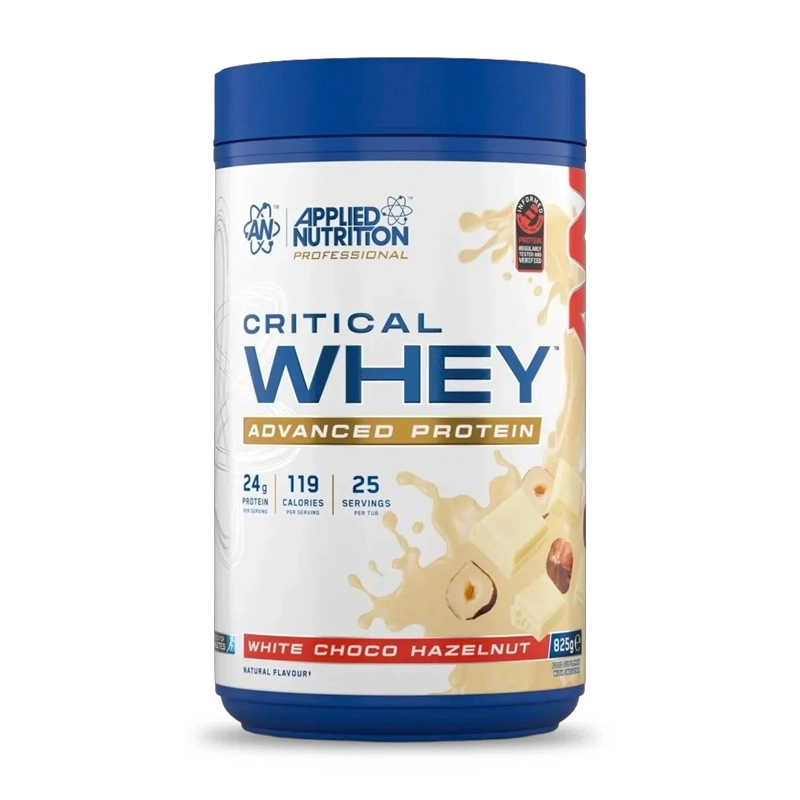 PROTEINA CRITICAL WHEY 825GR 25SV WHITE CHOCO HAZELNUT- APPLIED NUTRITION - 1