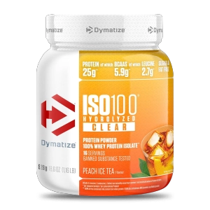 ISO 100 HYDROLYZED CLEAR 512GR PEACH ICE TEA - DYMATIZE - 1