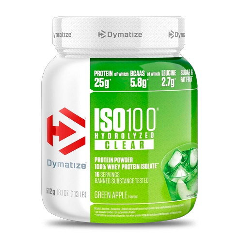 ISO 100 HYDROLYZED CLEAR 512GR GREEN APPLE - DYMATIZE - 1