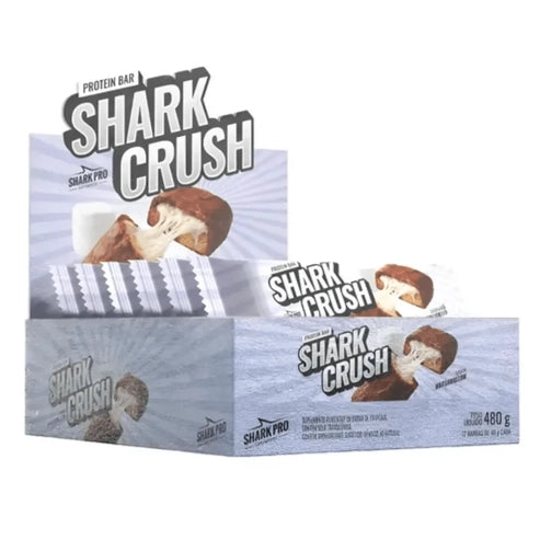 BARRAS DE PROTEINA SHARK CRUSH 12UNI MARSHMALLOW - SHARK PRO - 1