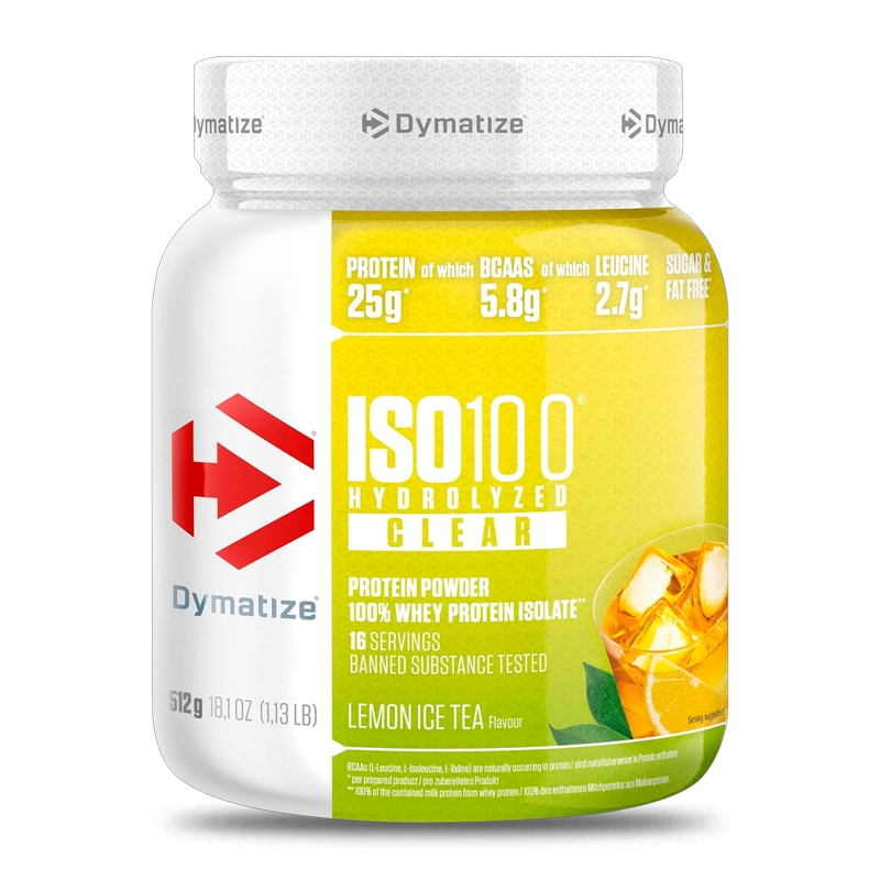 ISO 100 HYDROLYZED CLEAR 512GR LEMON ICE TEA - DYMATIZE - 1