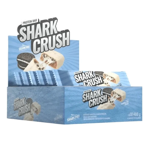 BARRAS DE PROTEINA SHARK CRUSH 12UNI COOKIES AND CREM - SHARK PRO - 1