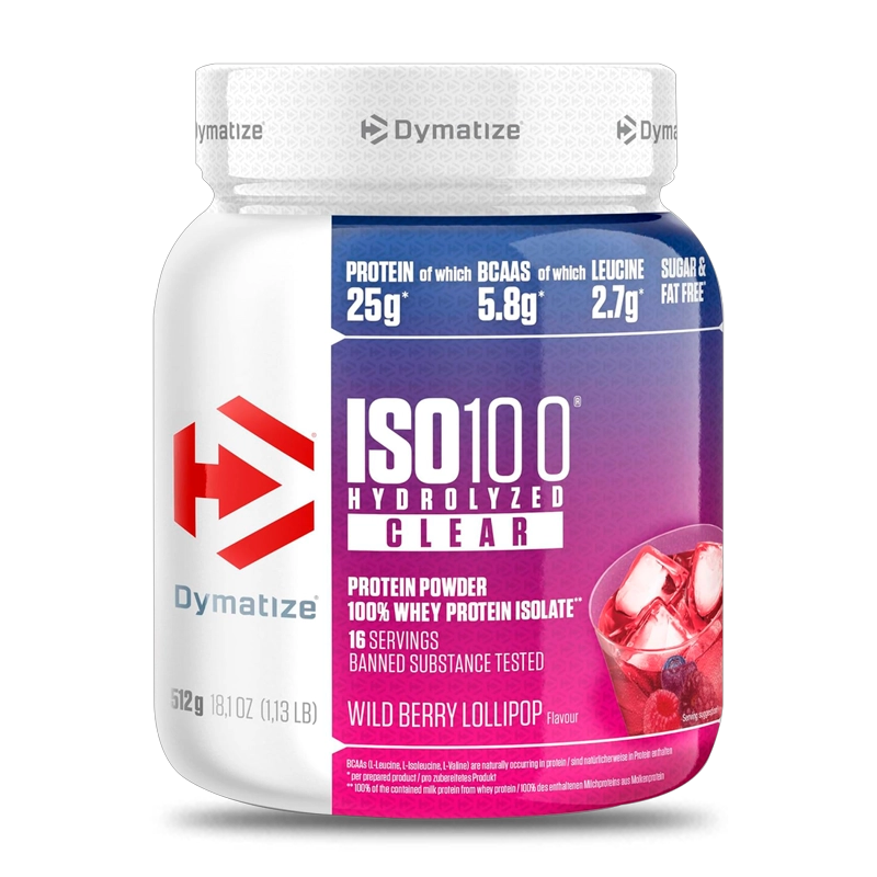 ISO 100 HYDROLYZED CLEAR 512GR WILD BERRY LOLLIPOP - DYMATIZE - 1
