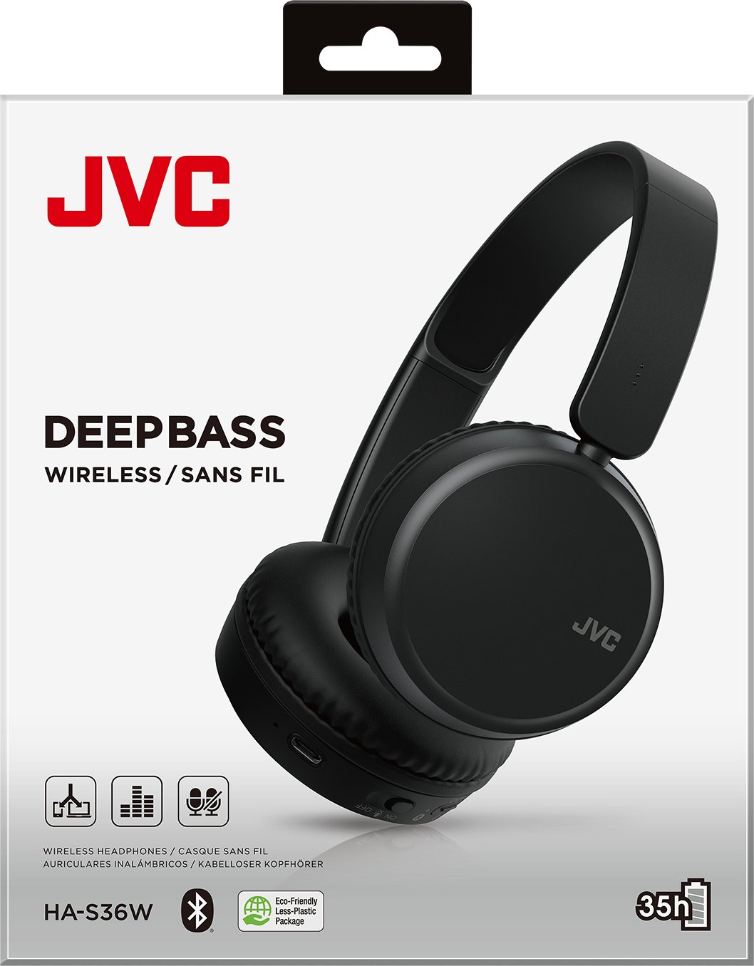 JVC AUDIFONOS HA36W CON SONIDO DE ALTA CALIDAD NEGRO - 1
