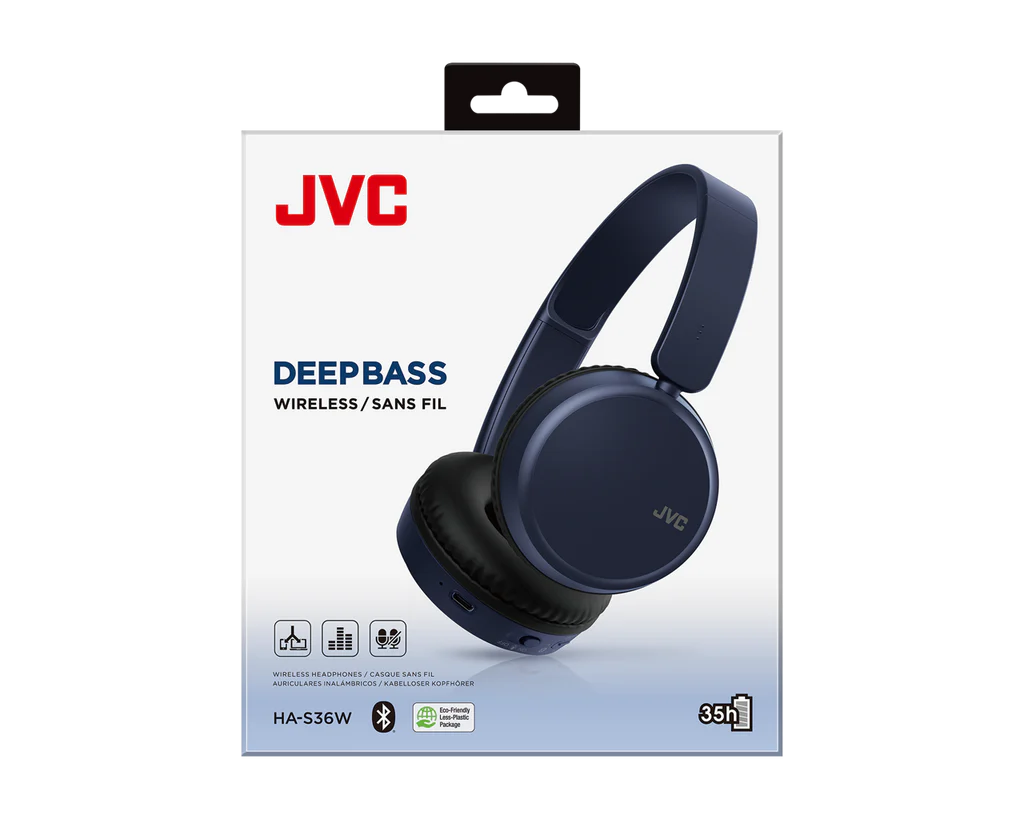 JVC AUDIFONOS HA36W CON SONIDO DE ALTA CALIDAD AZUL - 1