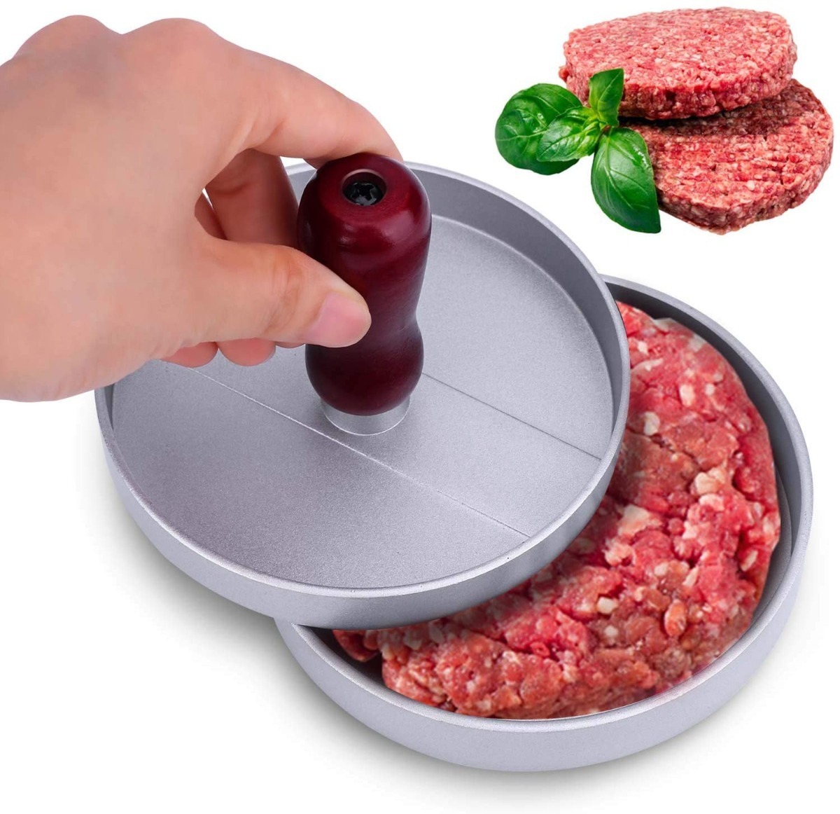 PRENSA PARA HAMBURGUESAS MOLDE ANTIADHERENTE PARRILLA STELLE - 4