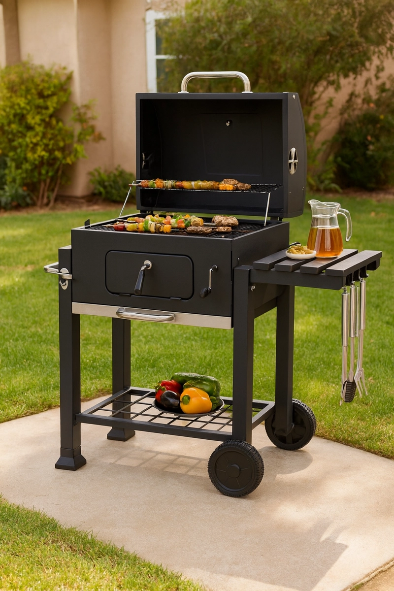 PARRILLA A CARBON MODELO ROBLE - 2