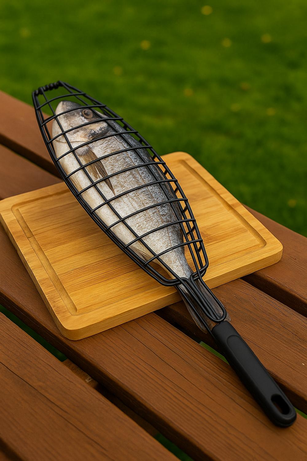 GRILL REJILLA ANTIADHERENTE PARA ASAR PESCADO STELLEN - 2